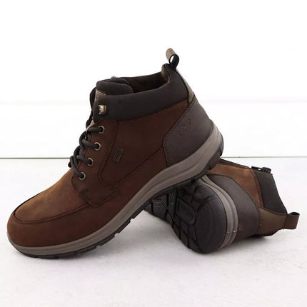 Rieker 03630-22 men's brown leather waterproof ankle boots