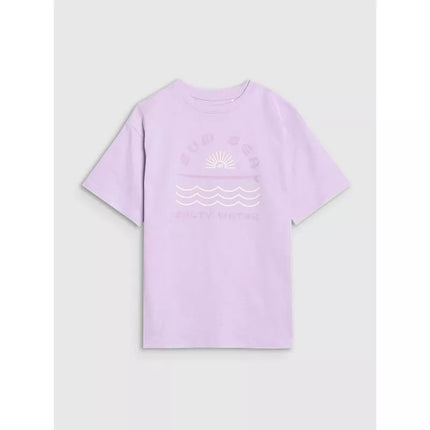 Oversized T-shirt with print for girls 4F 4FJWSS25TTSHF1870-52S
