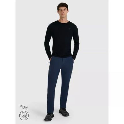 Men's quick-drying trekking longsleeve with merino wool 4F 4FWAW25TFLOM430-20S