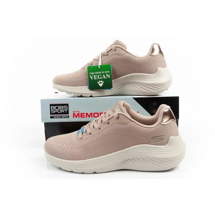 Skechers moteriški sportbačiai Bobs Squad Waves, smėlio spalvos, šviesūs, madingi