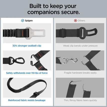 Spigen PS100 Universal Pet Seat Belt - Black