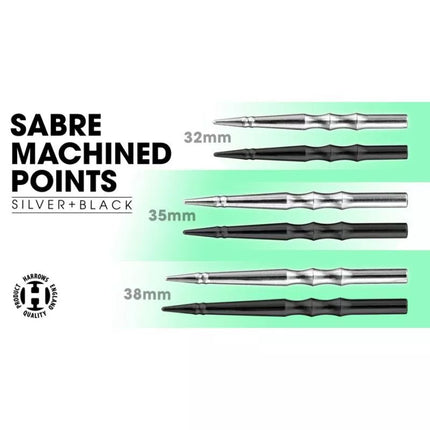 Harrows Saber Machined plieniniai strėlyčių antgaliai HS-TNK-000016672