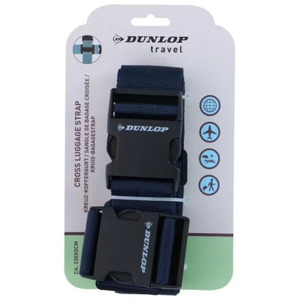 UNIVERSAL LUGGAGE SECURITY BELT 230x5CM SET OF 2 DUNLOP NAVY BLUE