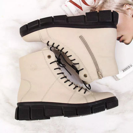 Rieker W X3428 suomi auliniai batai smėlio spalvos