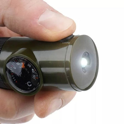 Mil-Tec 6-in-1 Survival Whistle - Green 16328401