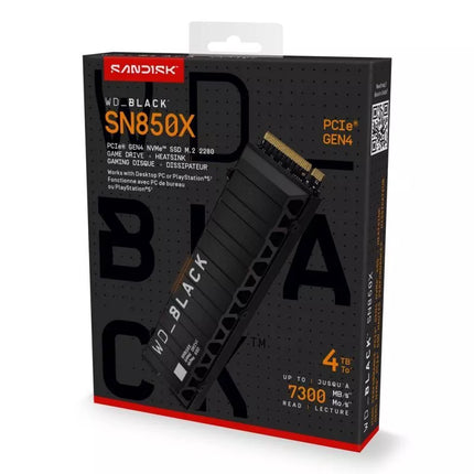 WD Black SN850X 4TB M.2 NVMe WDS400T2XHE SSD