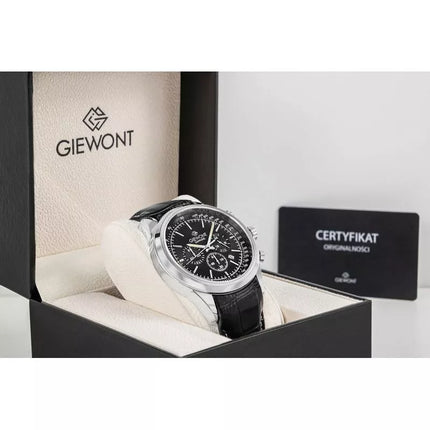 Men's Watch Giewont Chronograph Sapphire Silver Black GW7650-A2