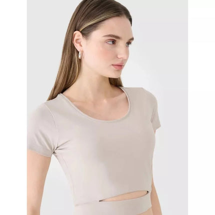 Moteriški vienspalviai crop top marškinėliai 4F 4FRSS25TTSHF2695-83S