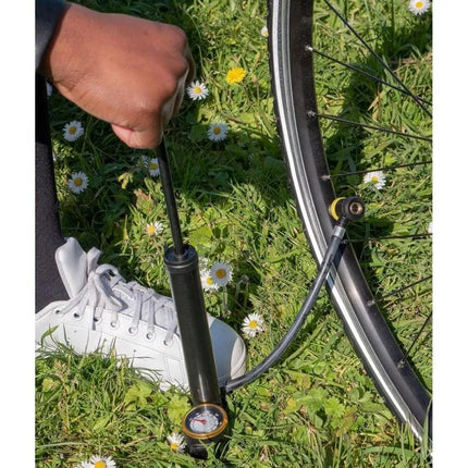 MINI DVIRAČIO POMPA SU MANOMETRU 2in1 ALU MICHELIN 8 bar (120 PSI)