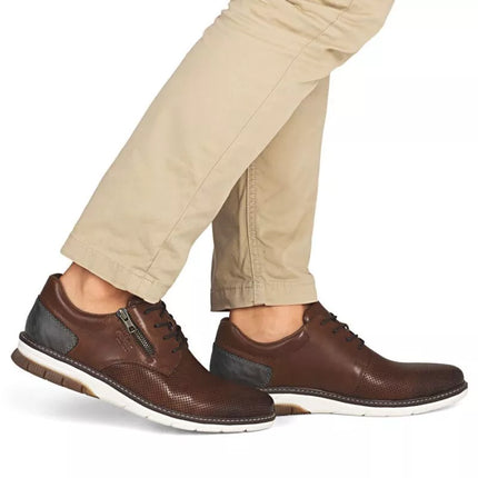 Rieker 14412-24 men's comfortable brown leather shoes