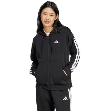 adidas Bazinės 3 juostelių su pilnu užtrauktuku džemperis su kapišonu W JE1283