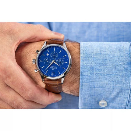 Men's Watch Giewont Chronograph Sapphire Brown Blue GW6310-A5