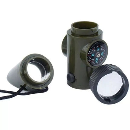 Mil-Tec 6-in-1 Survival Whistle - Green 16328401