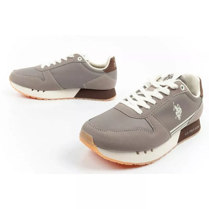 US Polo Assn sports shoes sneakers men's fashionable comfortable brown