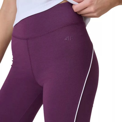 Women's leggings 4F CAS F260 burgundy 4FWSS26TTIGF260 60S