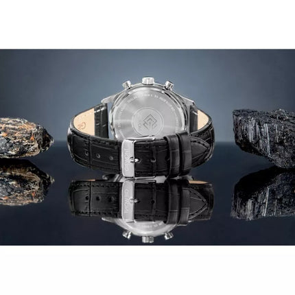 Vyriškas laikrodis Giewont Chronograph Safyro Juodas ir Mėlynas GW6310-A3