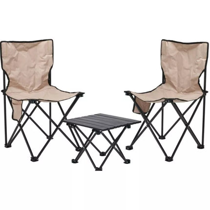 3-in-1 SULANKSTOMAS KELIONINIS KOMPLEKTAS: STALELIS IR 2 KĖDĖS REDCLIFFS BEIGE