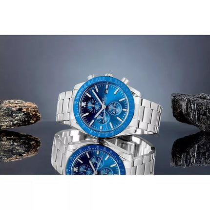 Men's Watch Giewont Chronograph Sapphire Silver Blue GW8720-B3