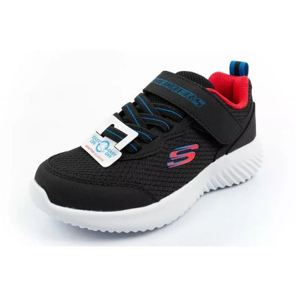 Skechers Bounder vaikiški sportiniai batukai su lipukais, lengvi, madingi, juodi