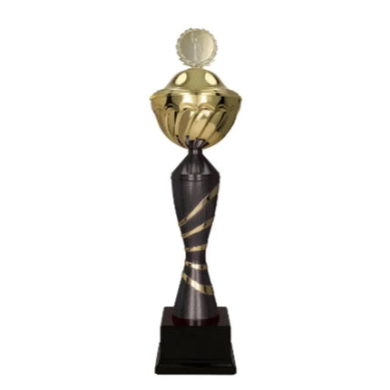Gold and black metal cup with lid ORAR BK