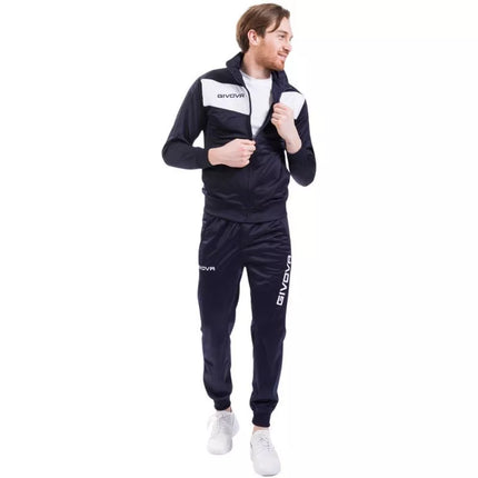 Givova Visa tracksuit navy blue and white 0403