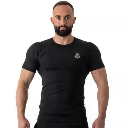Rashguard, juoda, trumpos rankovės, BlackRS - S