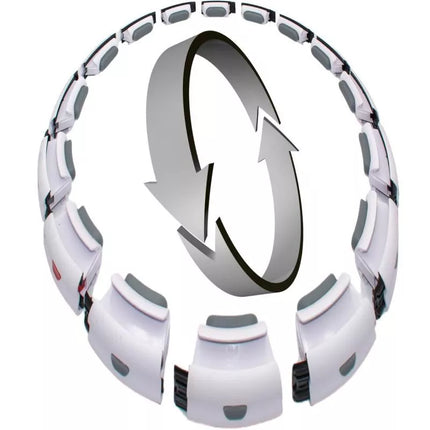 HULA HOP WITH MASSAGER, WEIGHT AND COUNTER, WHITE AND GREY ENERO FIT