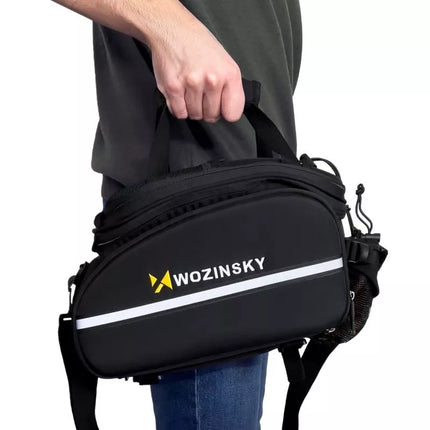 Wozinsky large bike rack bag 35l + rain cover black (WBB19BK)