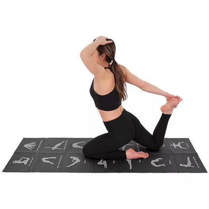 Sulankstomas jogos kilimėlis 1700x600x5 mm Juodas ENERO FIT