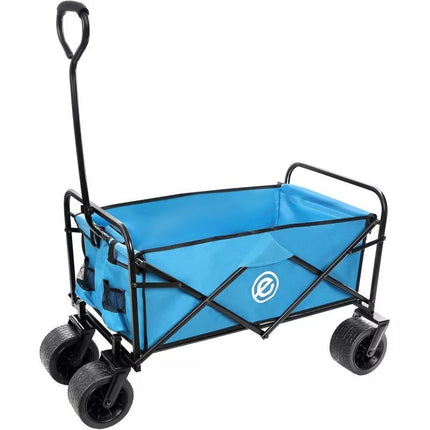 DELUXE FOLDABLE TRAVEL AND BEACH STROLLER 66x48x90CM WITH HANDLE, BLUE