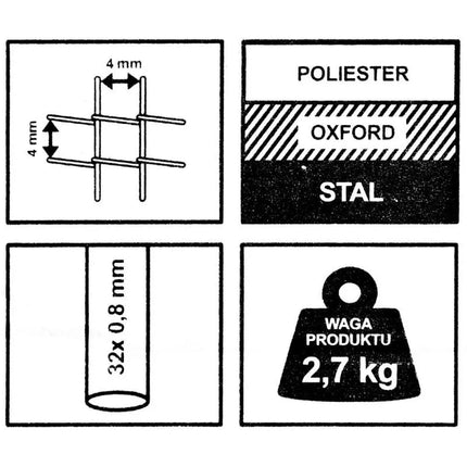 FOLDABLE FOOTBALL GOAL WITH NET 90x60x60CM ENERO PRO