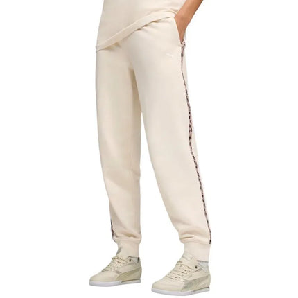 Moterų kelnės Puma ESS Graphic Animal Comfort smėlio spalvos 692464 87