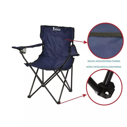 FOLDING CAMPING CHAIR 50X50X80CM NAVY BLUE