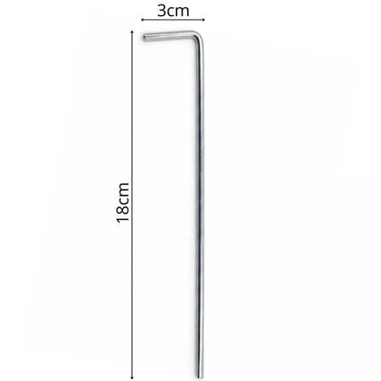 PALAPINĖS KUOLIUKAI METALINIAI 18CM 6 VNT. RINKINYS ENERO CAMP