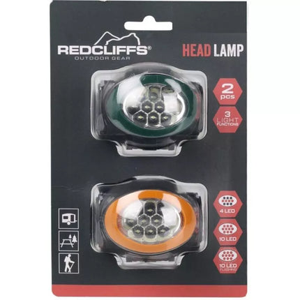 REDCLIFFS TOURIST HEADLAMP 2 PCS