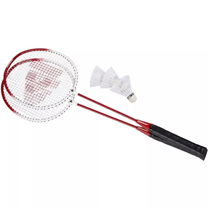 DONNAY 6-IN-1 RED BADMINTON SET IN CASE