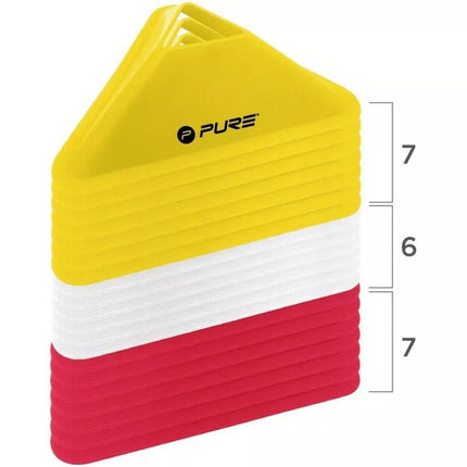Kūgiai, treniruočių žymekliai, 20 vnt., PURE 2 IMPROVE