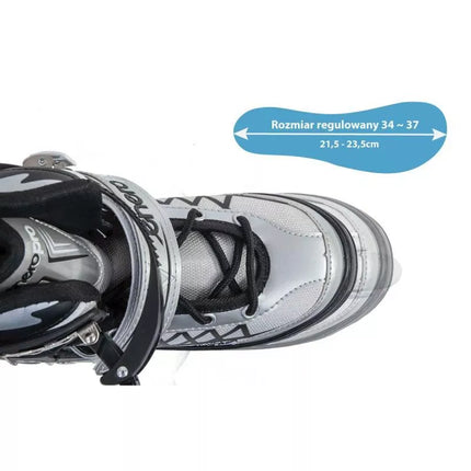 ROLLER SKATES-ROLLER SKATES-ICE SKATING 4IN1 ENERO PRO LED 34-37 GRAY