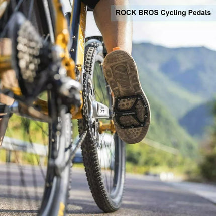 Rockbros juodi platforminiai dviračio pedalai