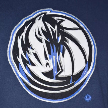 Nike Dallas Mavericks Essential Dry marškinėliai su Chrome logotipu, College Navy - CZ7252-419
