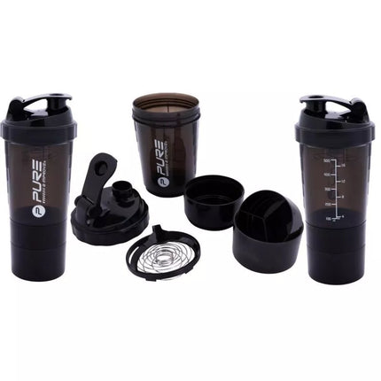 Sportinis šeikerio buteliukas 500ml juodas PURE 2 IMPROVE