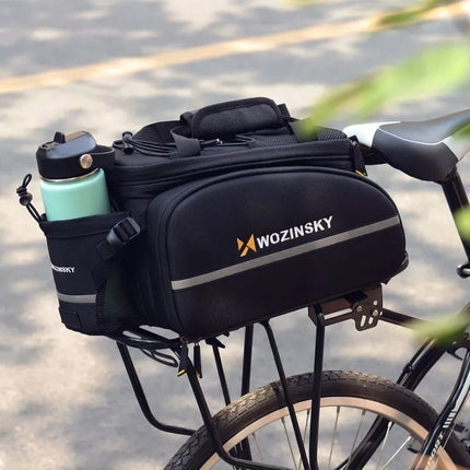 Wozinsky large bike rack bag 35l + rain cover black (WBB19BK)