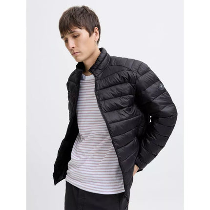 Jack&Jones vyriška pūkinė striukė JJEBRADLEY LIGHT PUFFER COLLAR NOOS 12280971 JUODA