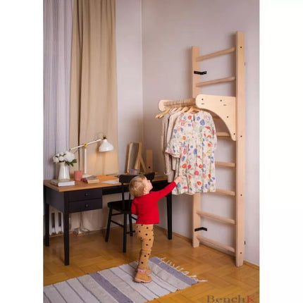 WOODEN PULL-UP LADDER WITH DESK BENCHK 112