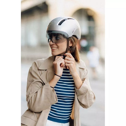HJC CALIDO PLUS Silver Bicycle Helmet PEARL GREYISH SILVER rM