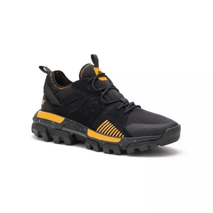 Vyriški sportbačiai Cat Caterpillar Raider Sport, verstos odos, juodi/geltoni (P724513)