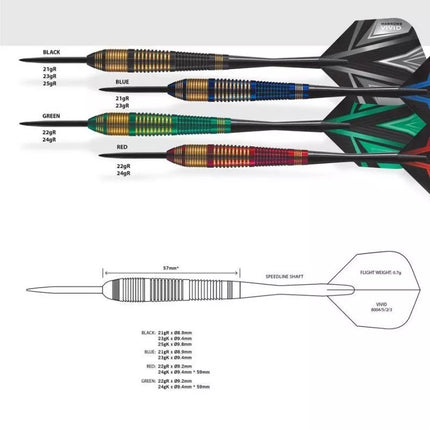 Harrows Vivid Steeltip Darts HS-TNK-000013772