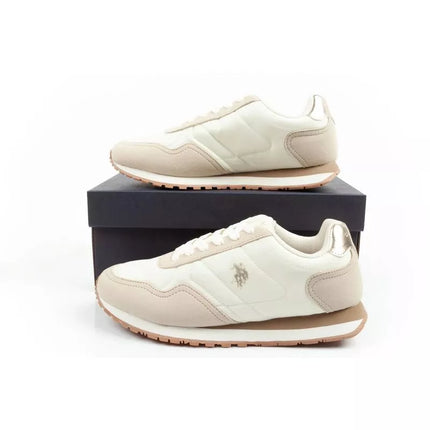 US Polo Assn sports shoes sneakers women's fashionable comfortable ecru