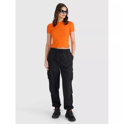 Women's slim waffle knit T-shirt 4F 4FRSS25TTSHF2749-70S