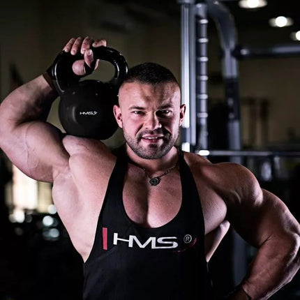 HMS KNV32 juoda, lieto ketaus giria su vinilo danga